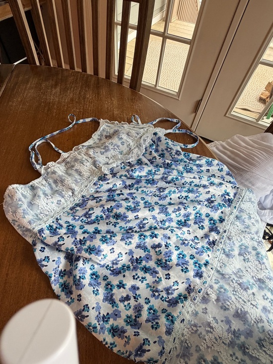 REVOLVE Dresses & Skirts - REVOLVE White and Blue Floral Mini Dress